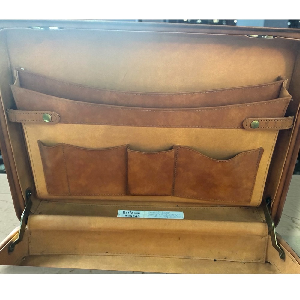 Vintage Hartmann Belting Leather Attache Briefcase Tan USA 18x13x5 - Picture 4 of 13